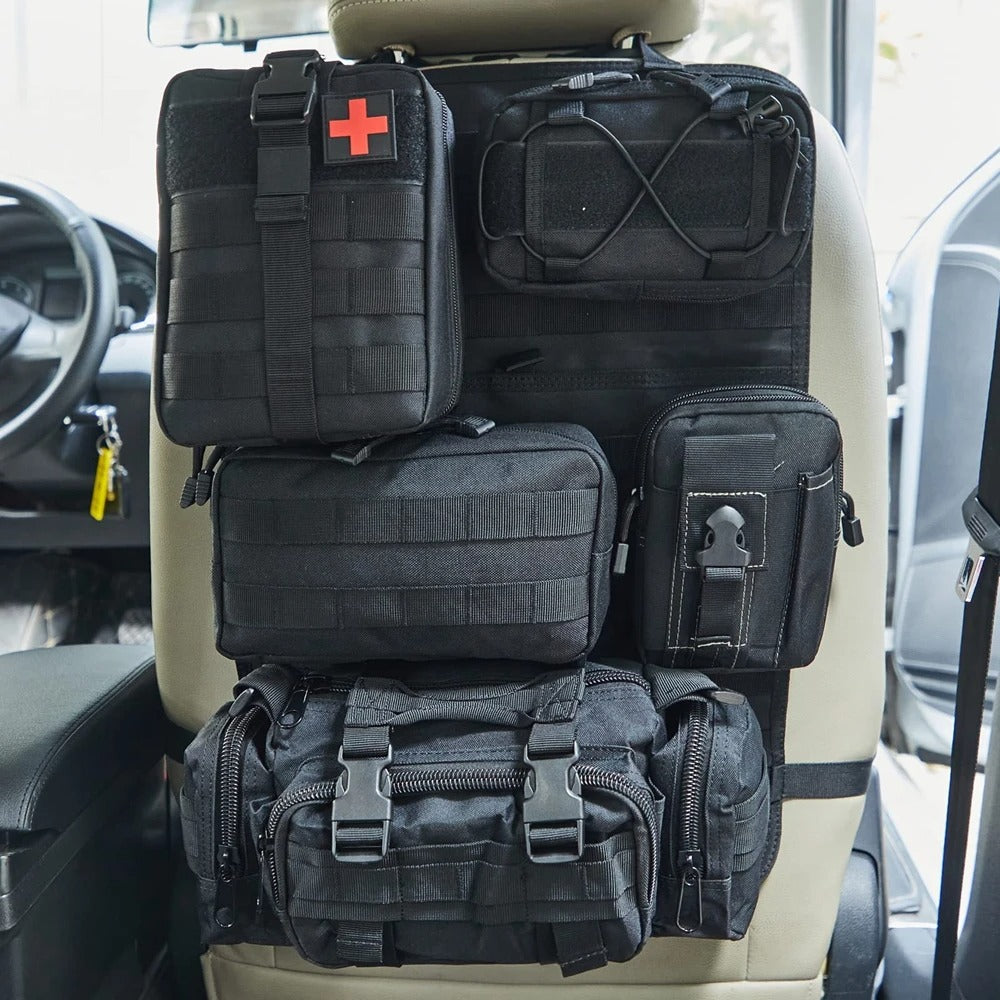 Universal Tactical Seat Back Organizer W/removable pouches